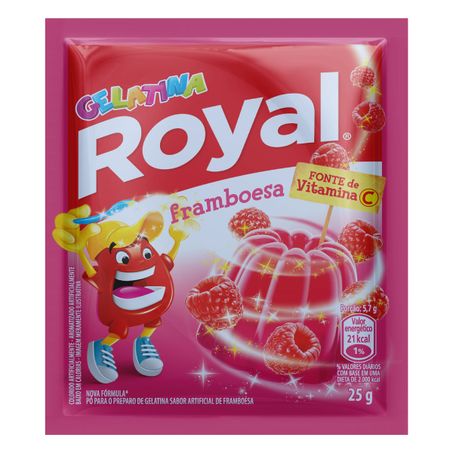 Gelatina em pó framboesa royal