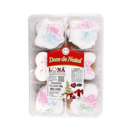 Biscoito lunã doce de natal pacote 250g