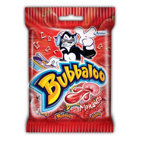 Chiclete bubbaloo morango 50g c/10un