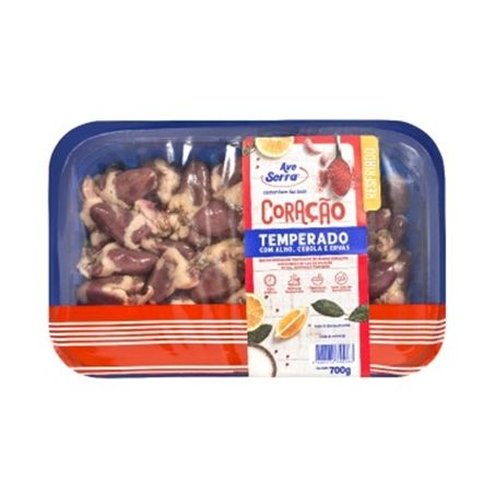 Coração ave serra 700gr temperado resfriado