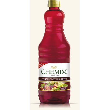 Vinagre de vinho tinto chemim 750ml