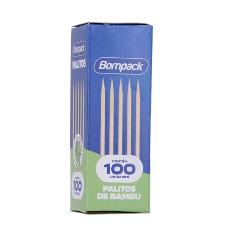 Palitos de bambu bompack bandeja c/100 360-7