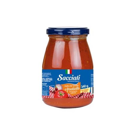 Molho de Tomate Arrabiata Sacciali Vidro 340G