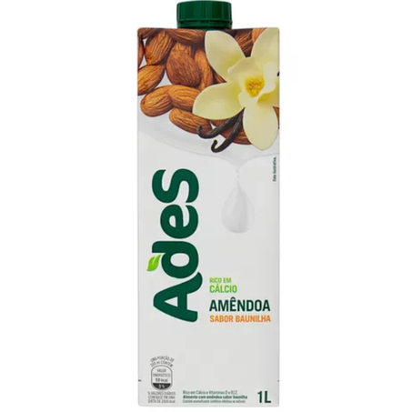 Leite de soja ades sabor amendoa baunilha 1l