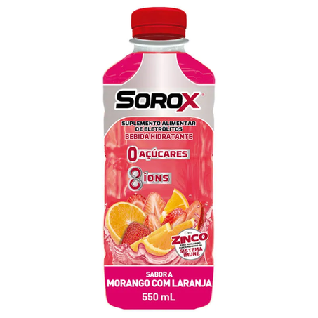 Suplemento Sorox 550ml Morango C/Laranja