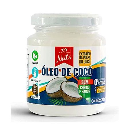 Óleo de Coco Nuts Sem Cheiro Sem Sabor 200ml