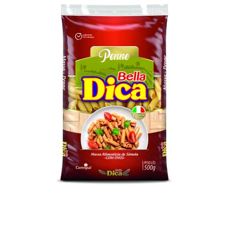 MASSA PENNE C/OVOS BELLA DICA 500 G               