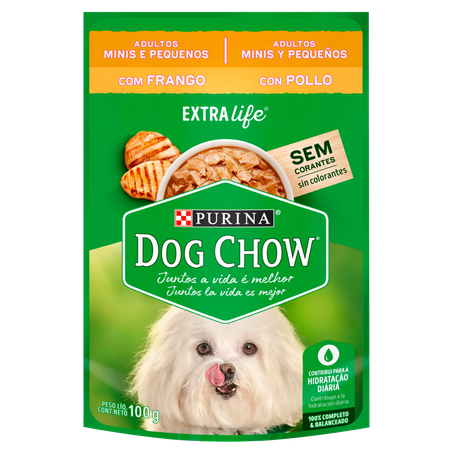 PETISCO DOG CHOW CAES ADULTO FGO MOLHO 100G