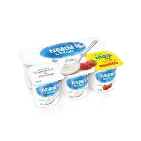 Iogurte nestle grego morango/tradicional 540g