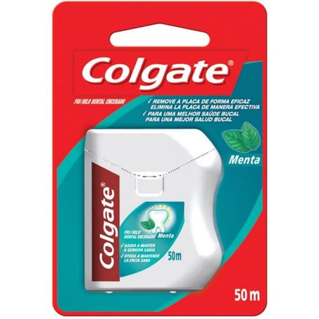 Fio dental colgate menta 50m