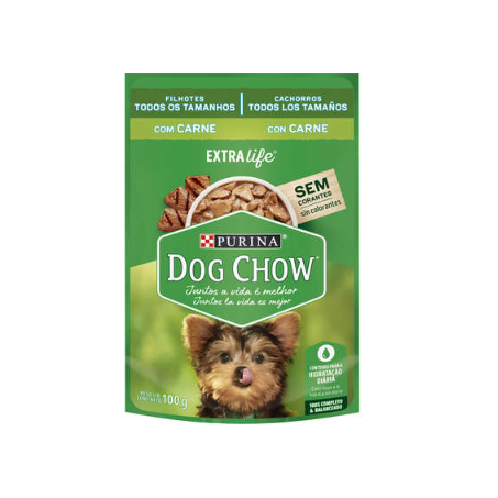 SACHE DOG CHOW DE CARNE EXTRA LIFE 100G