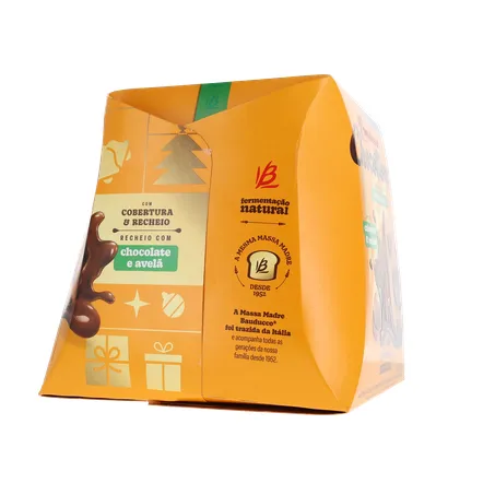 Panettone Bauducco Chocolate e Avelã Caixa 450gr 360-11