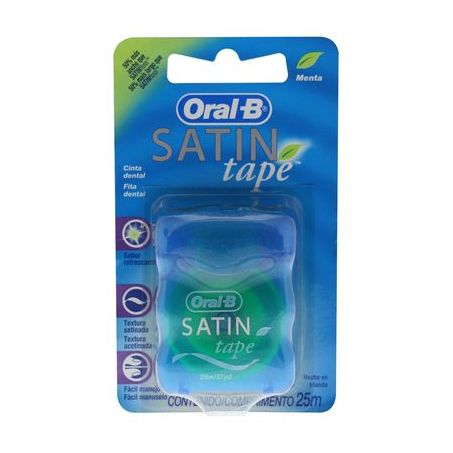 Fio dental oral b 25m satin tape