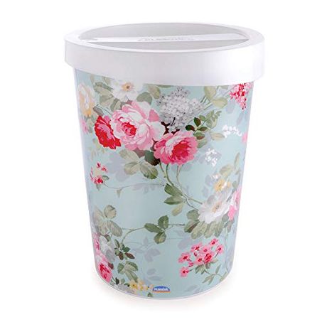 LIXEIRA PLASUTIL DECORADO JARDIM