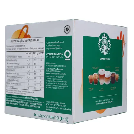 CAFÉ CÁPSULAS STARBUCKS CARAMEL MACCHIATO C/10 UN 360-22