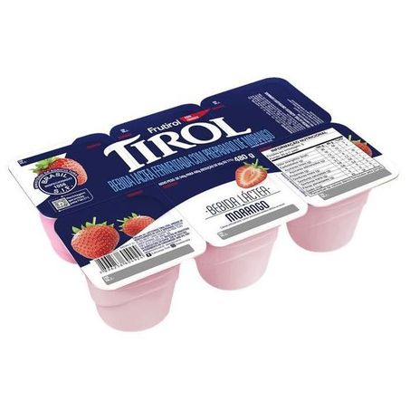 Bebida láctea tirol morango bandeja 480g