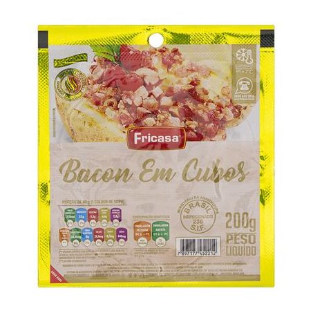 BACON EM CUBOS FRICASA 200G