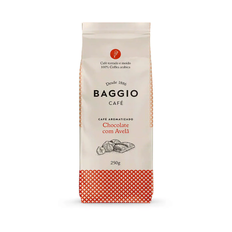 Café Torrado e Moído Baggio Chocolate com Avelã Pacote 250gr