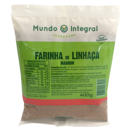 Farinha linhaça mundo integral 400gr