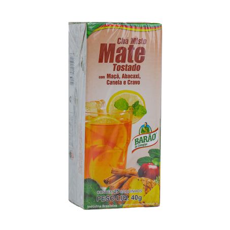 CHA MATE TOSTADO MAÇA ABACAXI E CRAVO 40G BARÃO