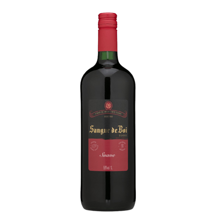 Vinho tinto nacional sangue de boi suave 1l