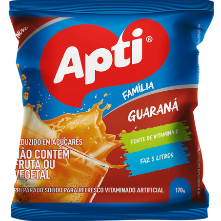 Refresco em po apti familia 170g guarana (faz 5 litros)