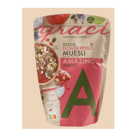 GRANOLA GRACI 400G AMAZING PITAYA, SEMENTES E PETALAS 
