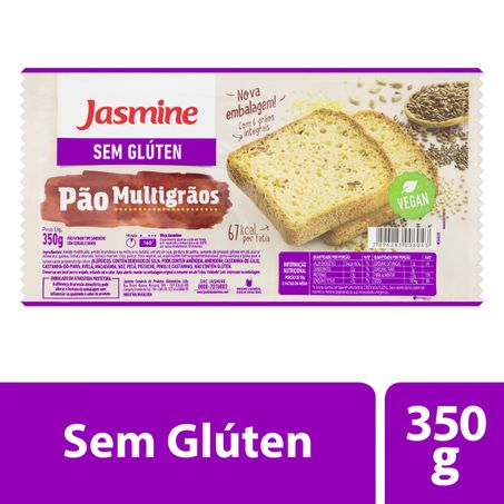 PÃO DE SANDUÍCHE MULTIGRÃOS SEM GLÚTEN JASMINE