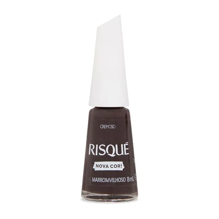 ESMALTE RISQUE NOVA COR MARROM MARAVILHOSO 8ML