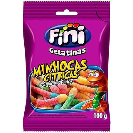 Fini minhocas cítricas pacote 90g