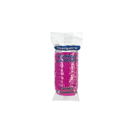FORMINHA DE PAPEL BOMPACK N4 C/100 ROSA           