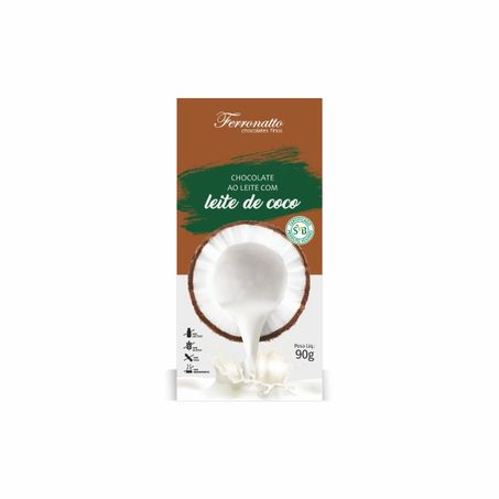 CHOCOLATE FERRONATO 90G AO LEITE COCO