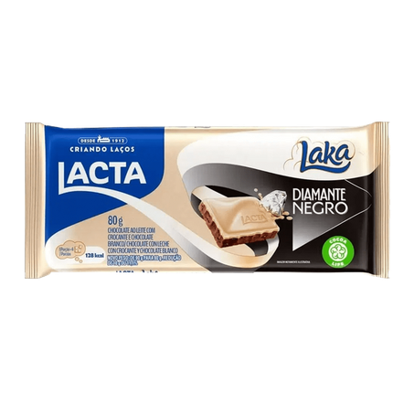 CHOCOLATE LACTA DIAMANTE NEGRO/LAKA 80 G          
