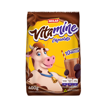 Achocolatado Em Pó Neilar Vitamine Chocolate Sachê 400g 
 