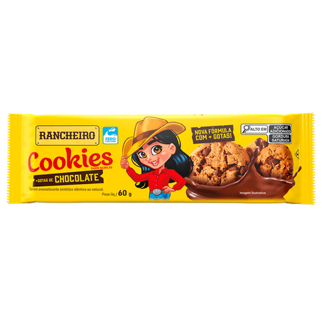 Cookies rancheiro baunilha c/gotas choc.