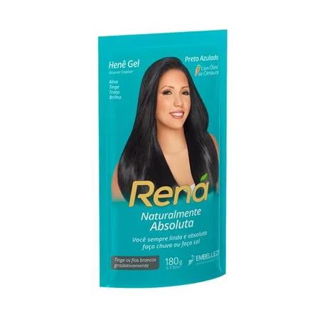 CREME ALISANTE HENE RENA PRETO AZULADO 180G