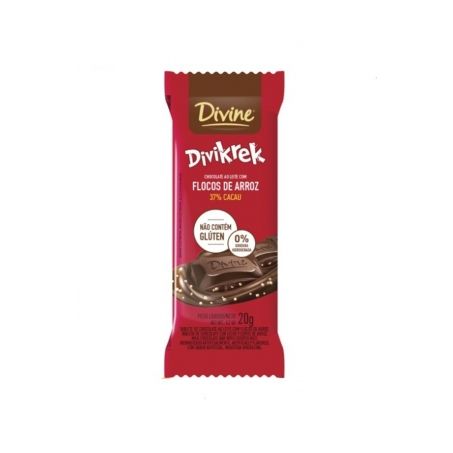 Chocolate divine flocos 37% cacau 20gr