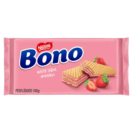 Biscoito Waffer Nestlé 110g - Bono - Morango