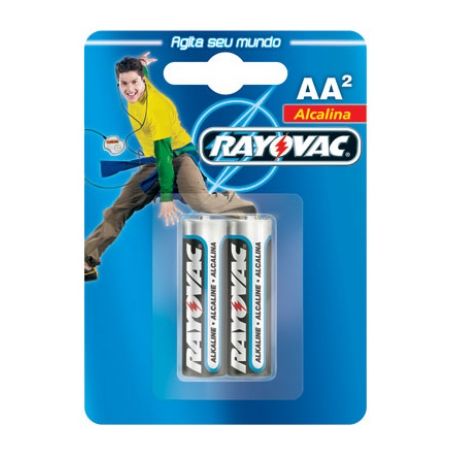 Pilha rayovac alcalina aa c-2