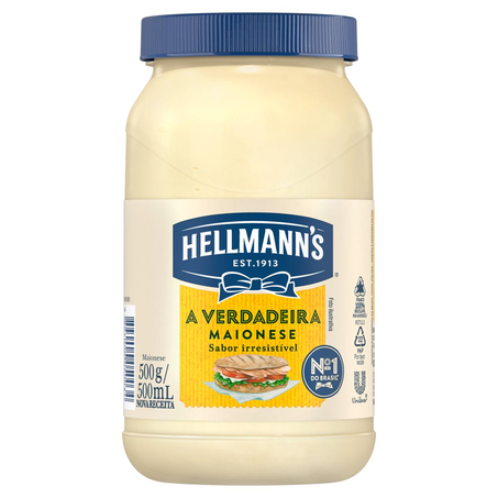 Maionese Hellmanns 500g - Tradicional - Pote