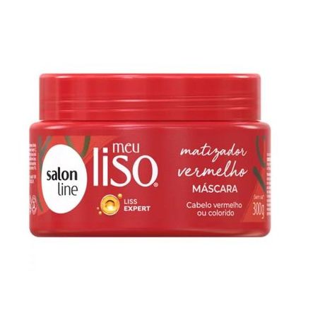 MÁSCARA CAPILAR SALON LINE MEU LISO VERMELHO 300G