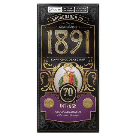 Chocolate Amargo 70 Cacau 1891 Intense Caixa 45g