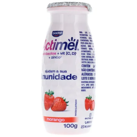 Leite Fermentado Parcialmente Desnatado de Morango Actimel 100G 360-3