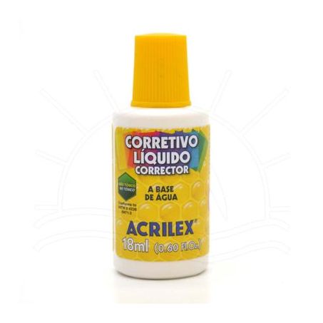 Corretivo liquido base de agua acrilex 18ml