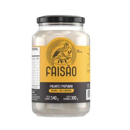 PALMITO FAISAO 180G PUPUNHA INTEIRO VD