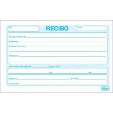 Talao recibo impr tilibra sem canhoto 206mmx139mm