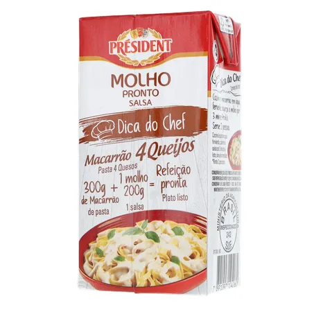 MOLHO PRESIDENT QUEIJO TP 200G 360-20