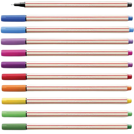Esc caneta microline 0.4 ponta porosa cores sortidas un