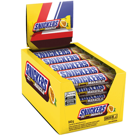 Chocolate barrinha snickers maracuja 42g pcc/20un