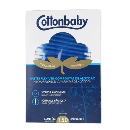 HASTE FLEXÍVEL COTTONBABY CX 150UN 360-1